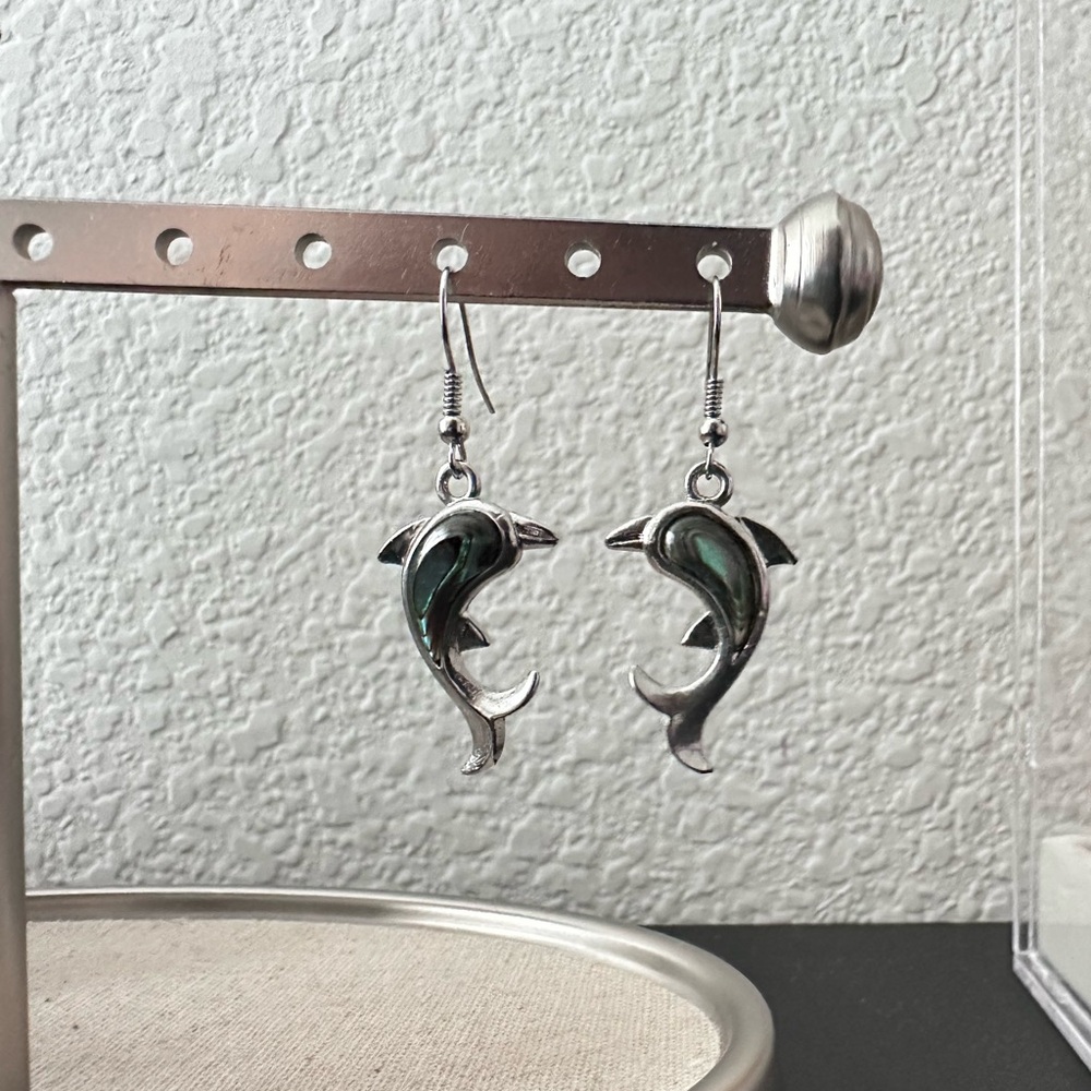 Silver Dolphin Earrings
